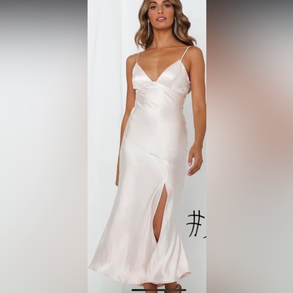 Hello Molly satin spaghetti strap midi dress - Picture 2 of 3